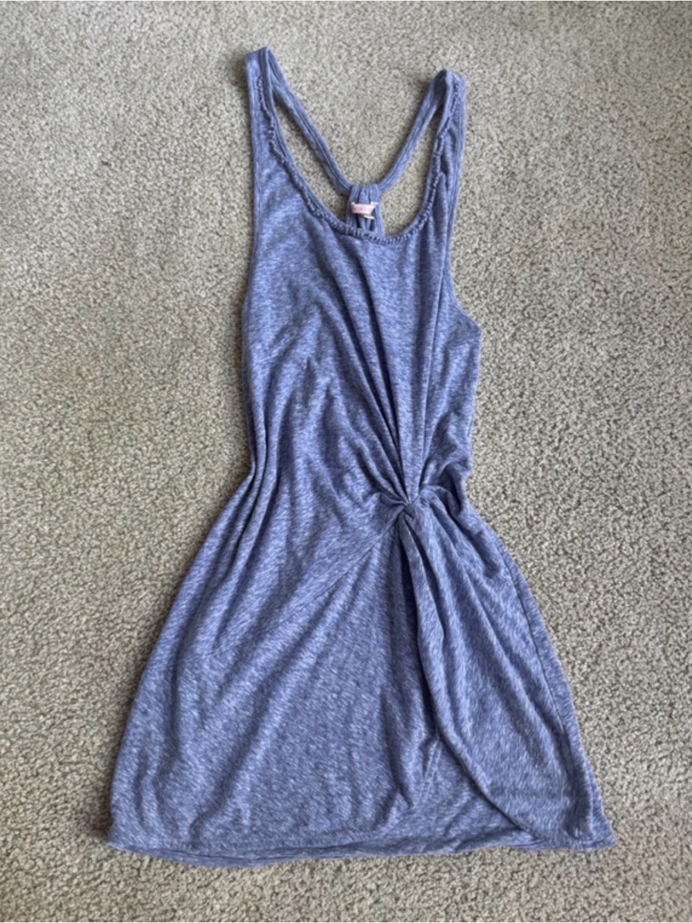 Victoria's Secret Heathered Lavender-Blue Knot-Front Tank Top